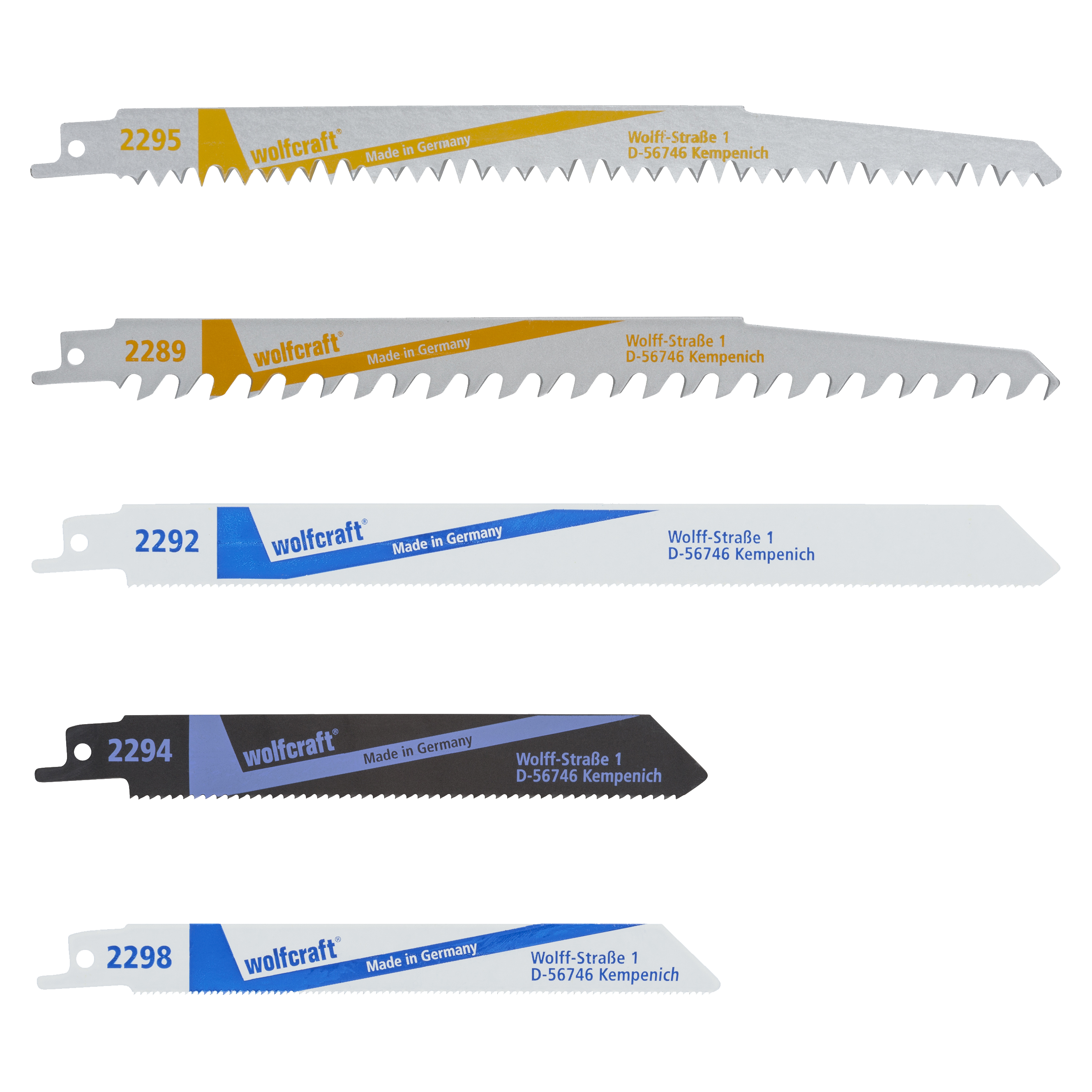 Wolfcraft Sabelzaagblad-Set | 5-delig | 1 set - 3599000
