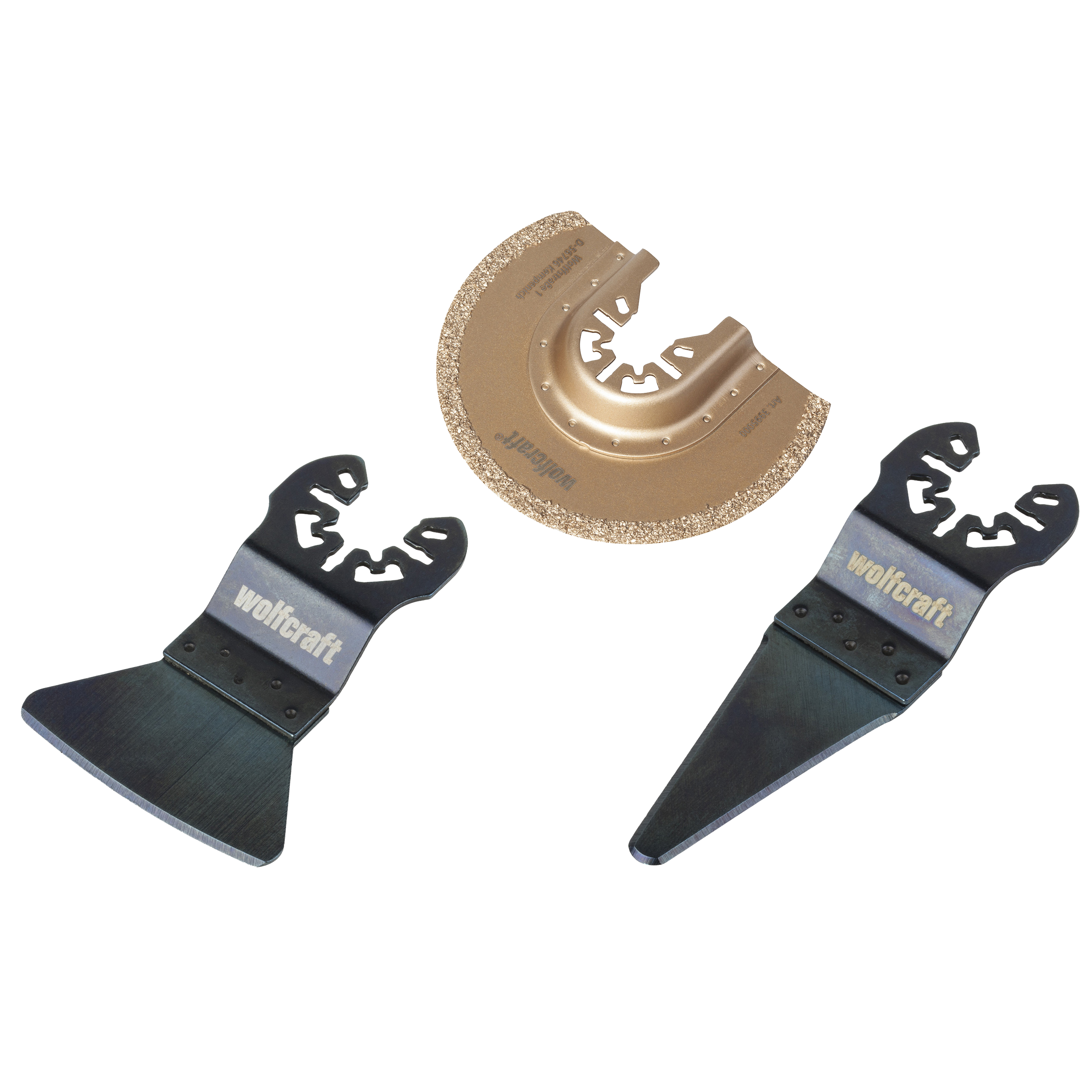 Wolfcraft Vibratiezagenset | Voor voegenreparaties | "Standaard" | 3-delig | Universele centreerhals | 1 set - 8491000