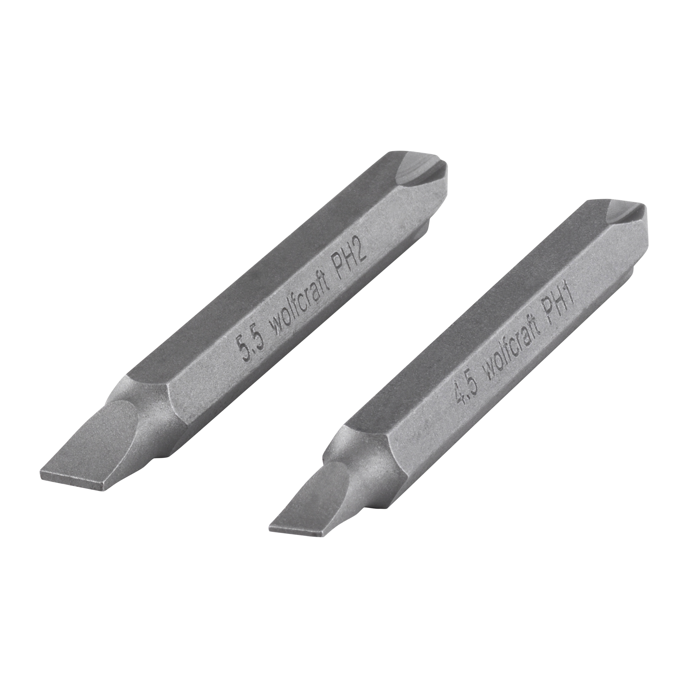 Wolfcraft Dubbelbits | Solid | PH/sleuf | L65mm | 2 stuks - 2407000
