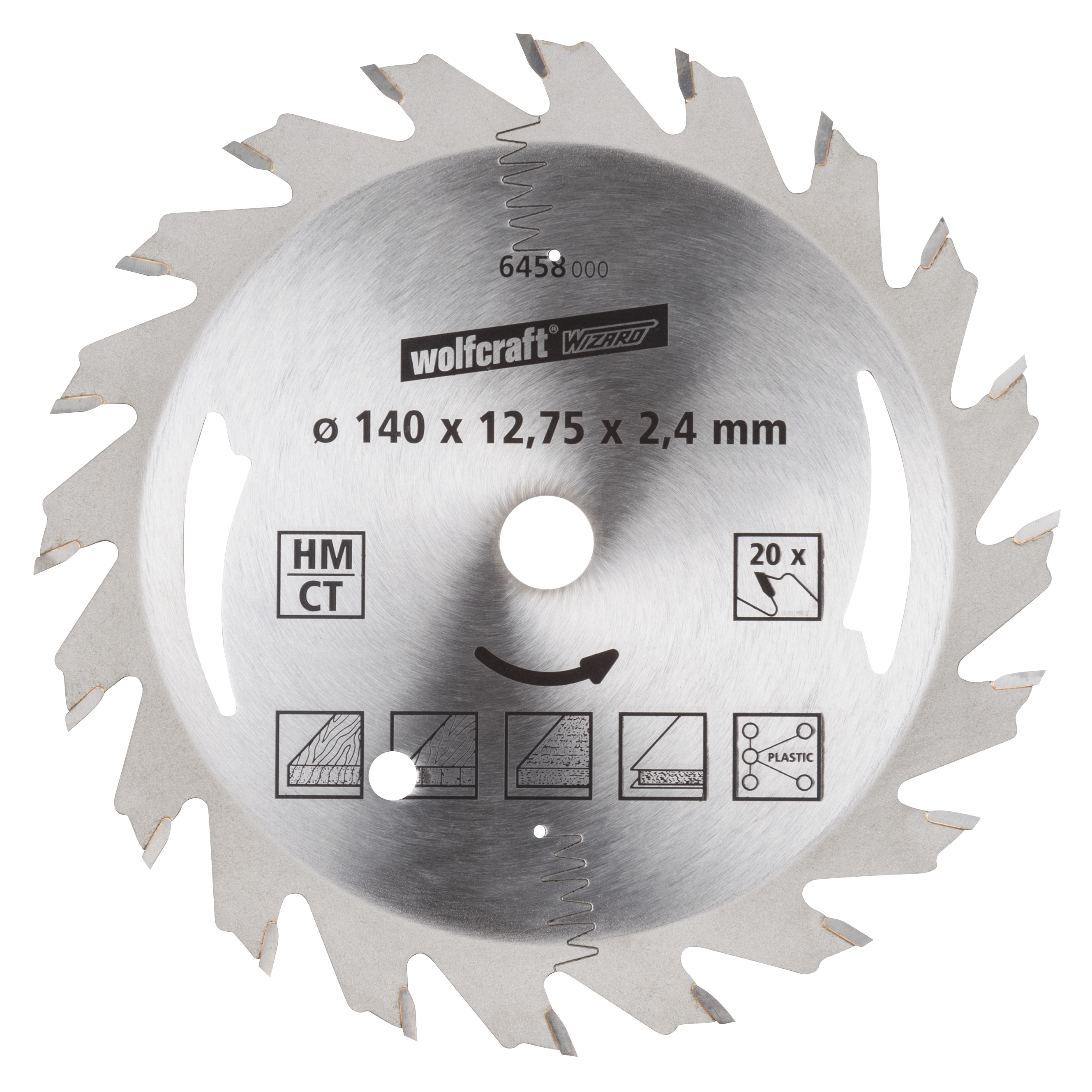 Wolfcraft Handcirkelzaagblad | HM | 20 Zähne | Ø140mm | 1 stuk - 6458000