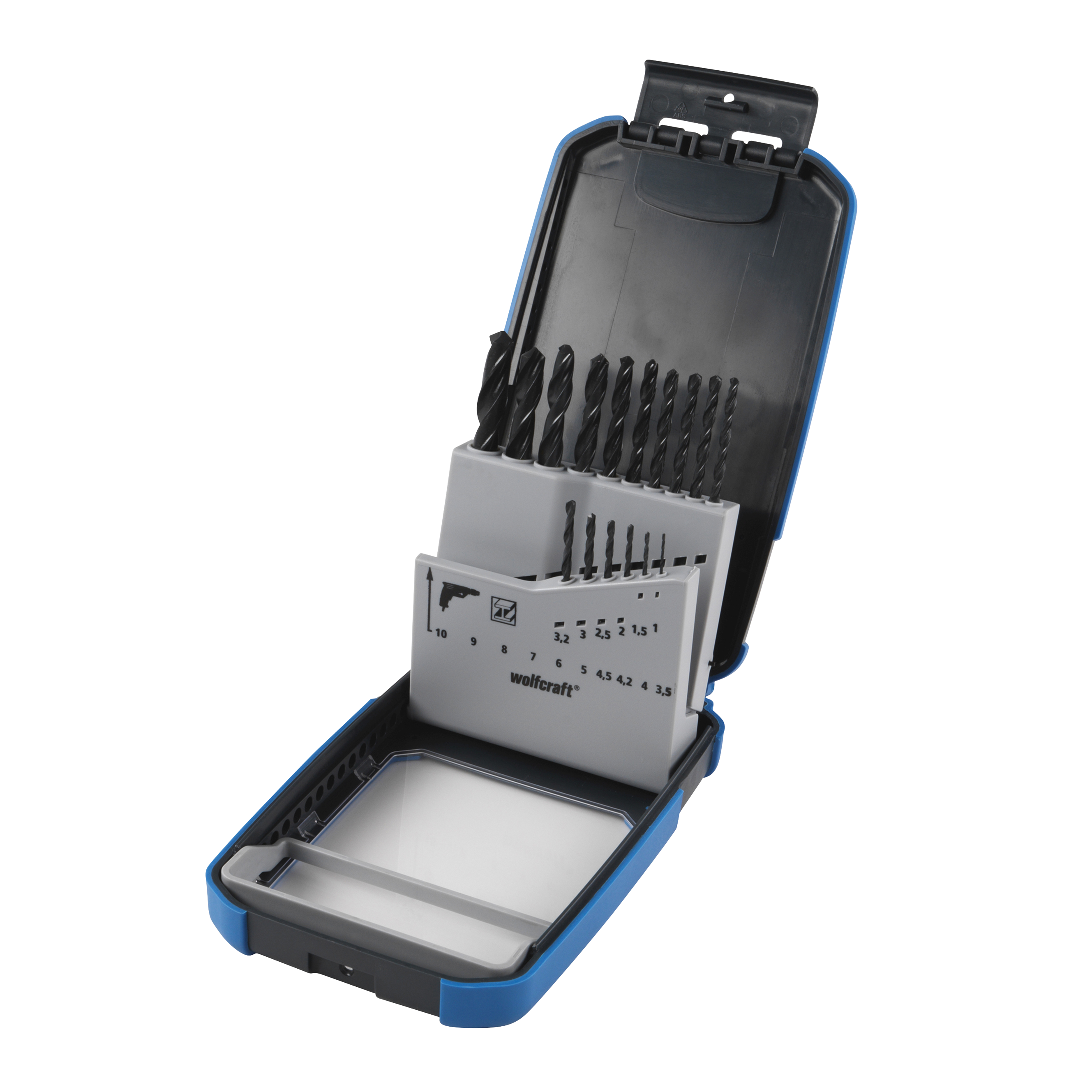 wolfcraft Boorbitset HSS 1-10 mm 16-delig 7103000