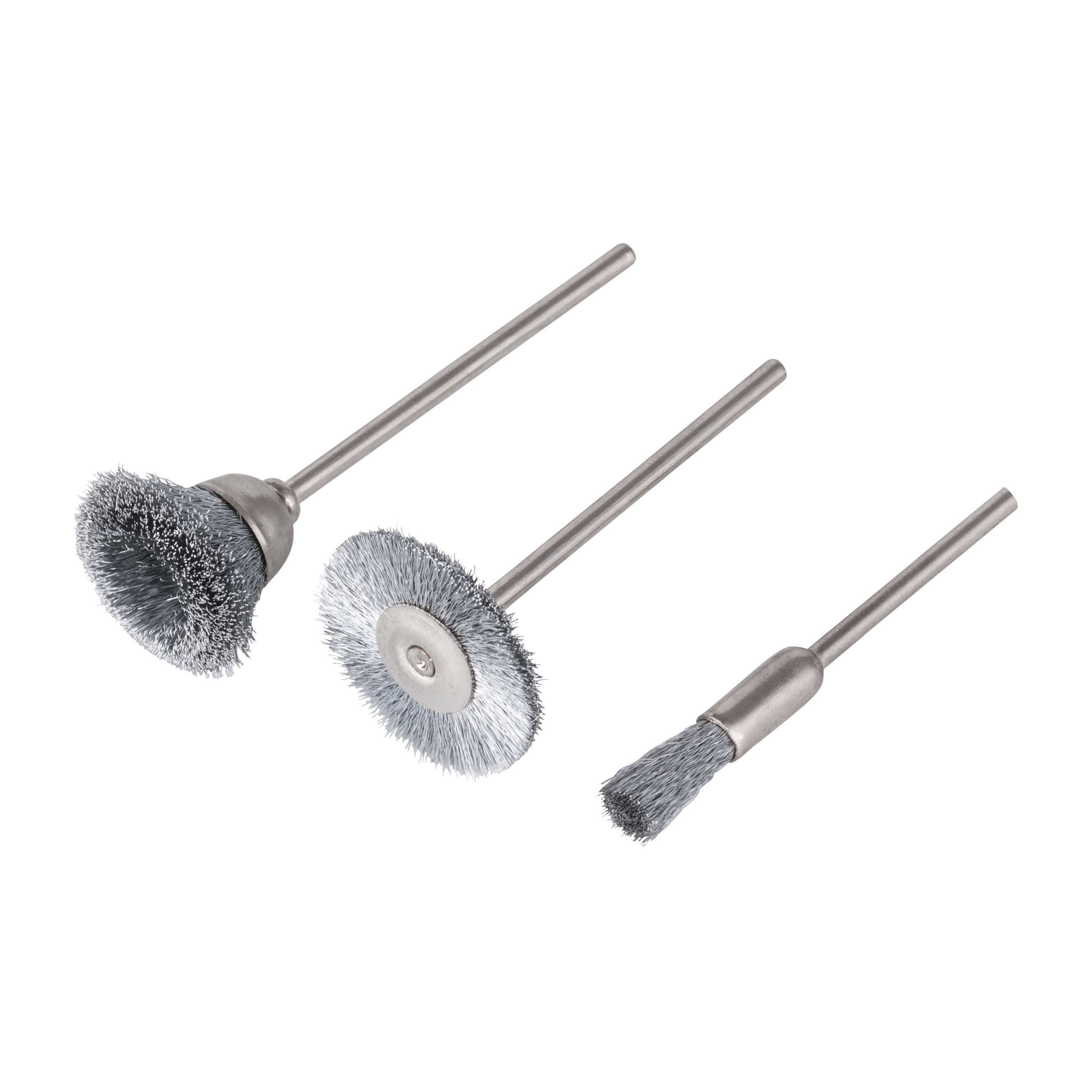 Wolfcraft Miniborstels | Rond schacht | Ø5-20mm | 3 stuks - 2114000
