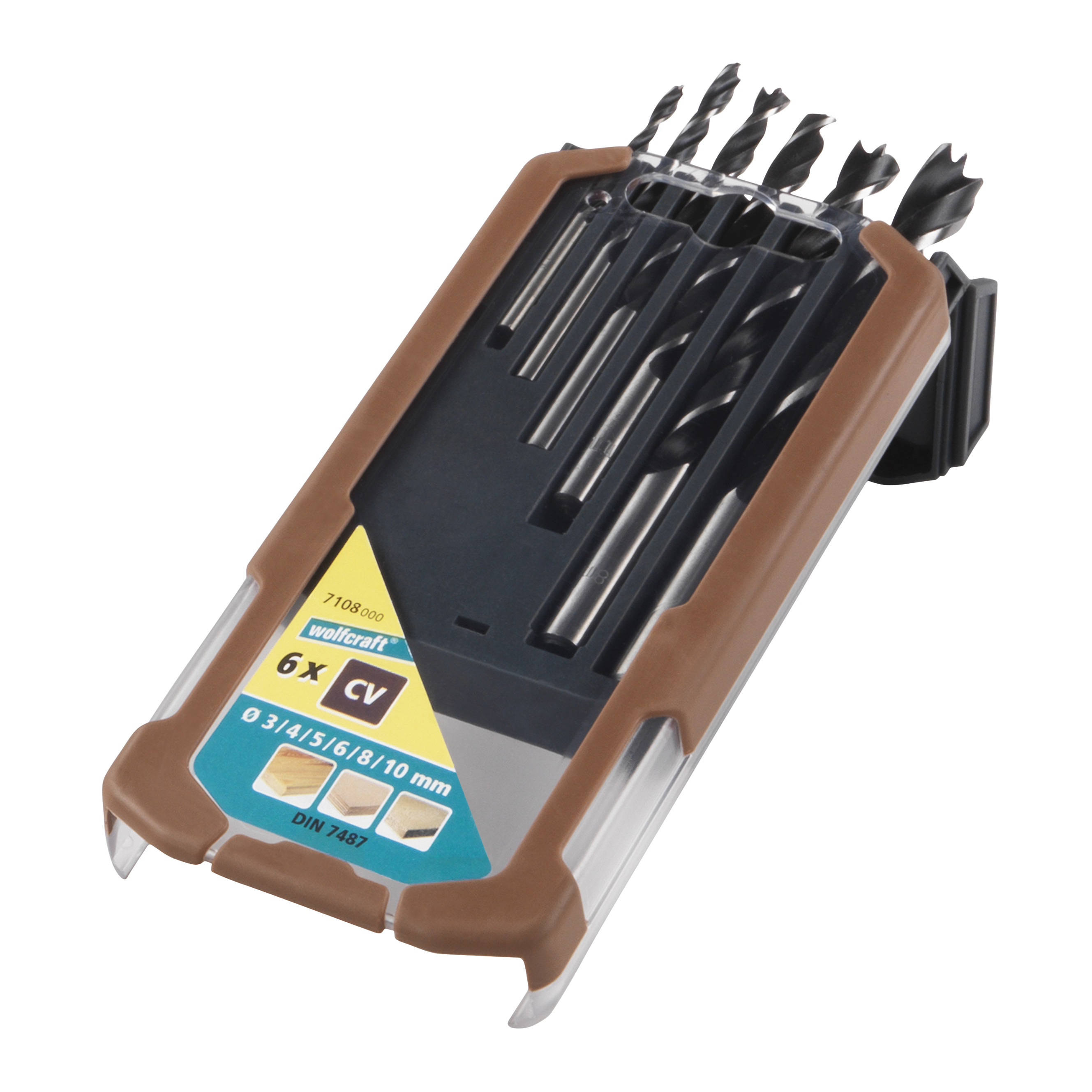Wolfcraft Houtspiraalboorset | Ø3-10mm | 6-delig | 1 set - 7108000