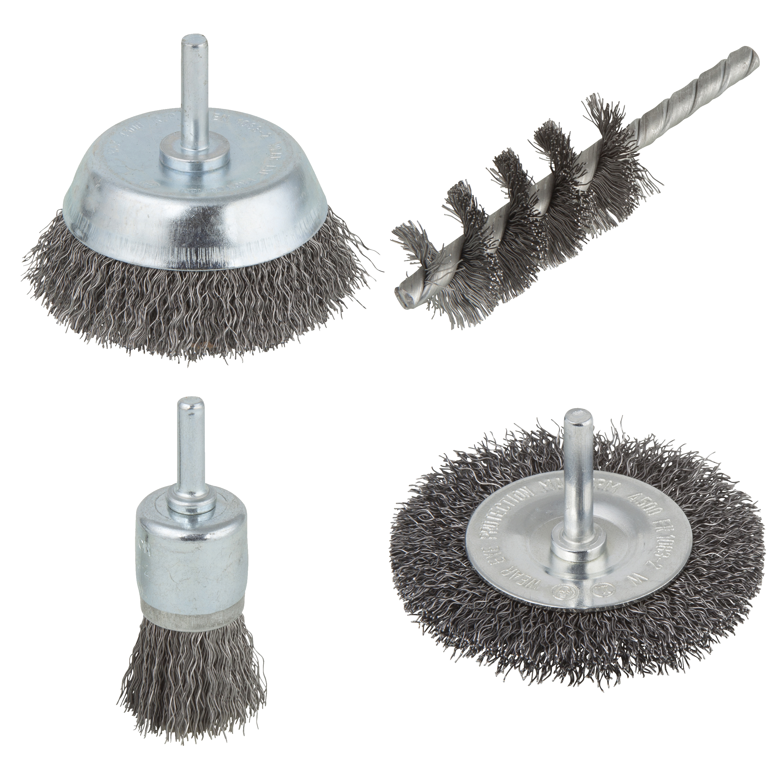 Wolfcraft Draadborstel set | Ronde schacht | 4-delig | 1 set - 2133000