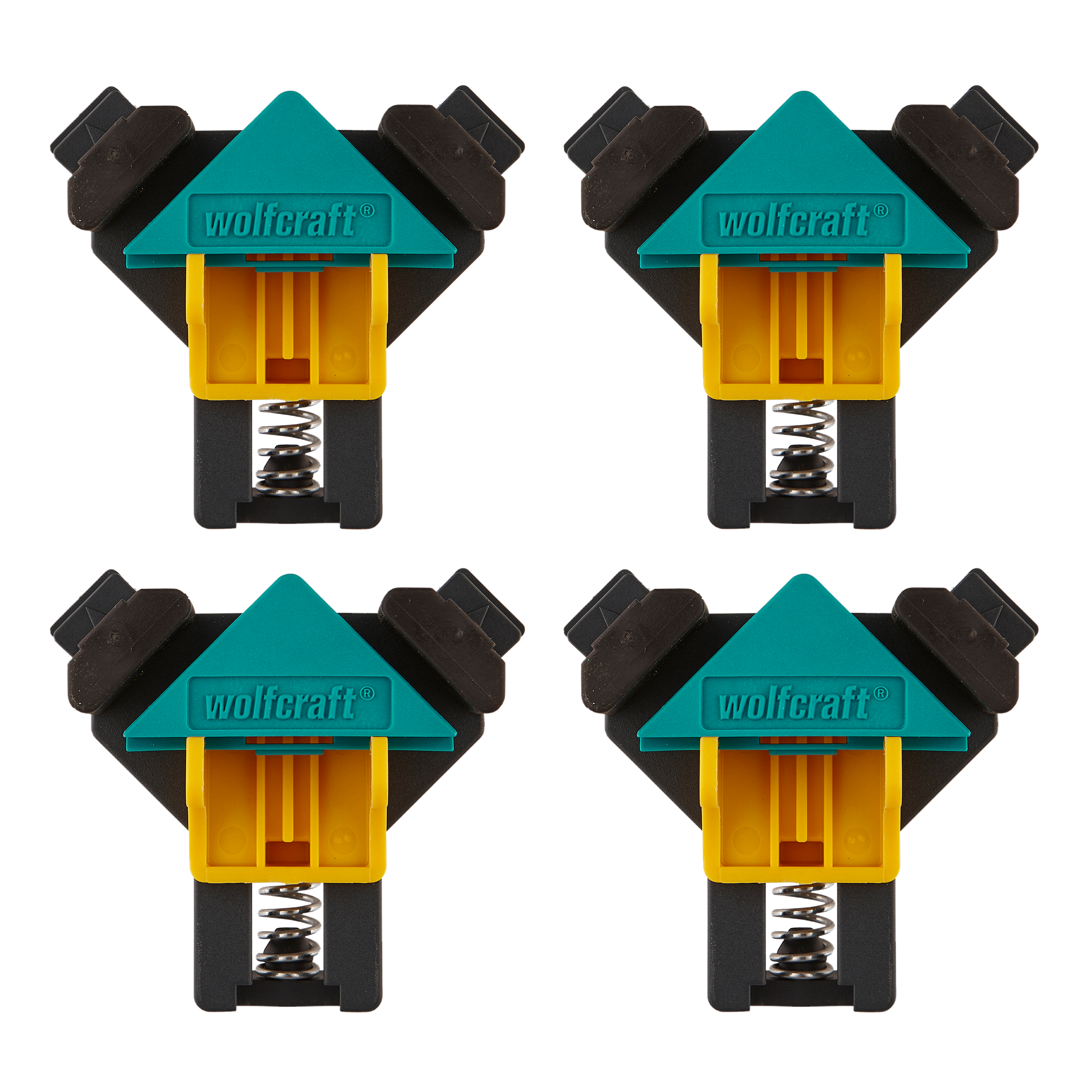wolfcraft - Hoekklem voor Hout - 90 Graden Haakse Klemmen - Angle Clamps - Lijmklem - 4 Stuks - 8626000