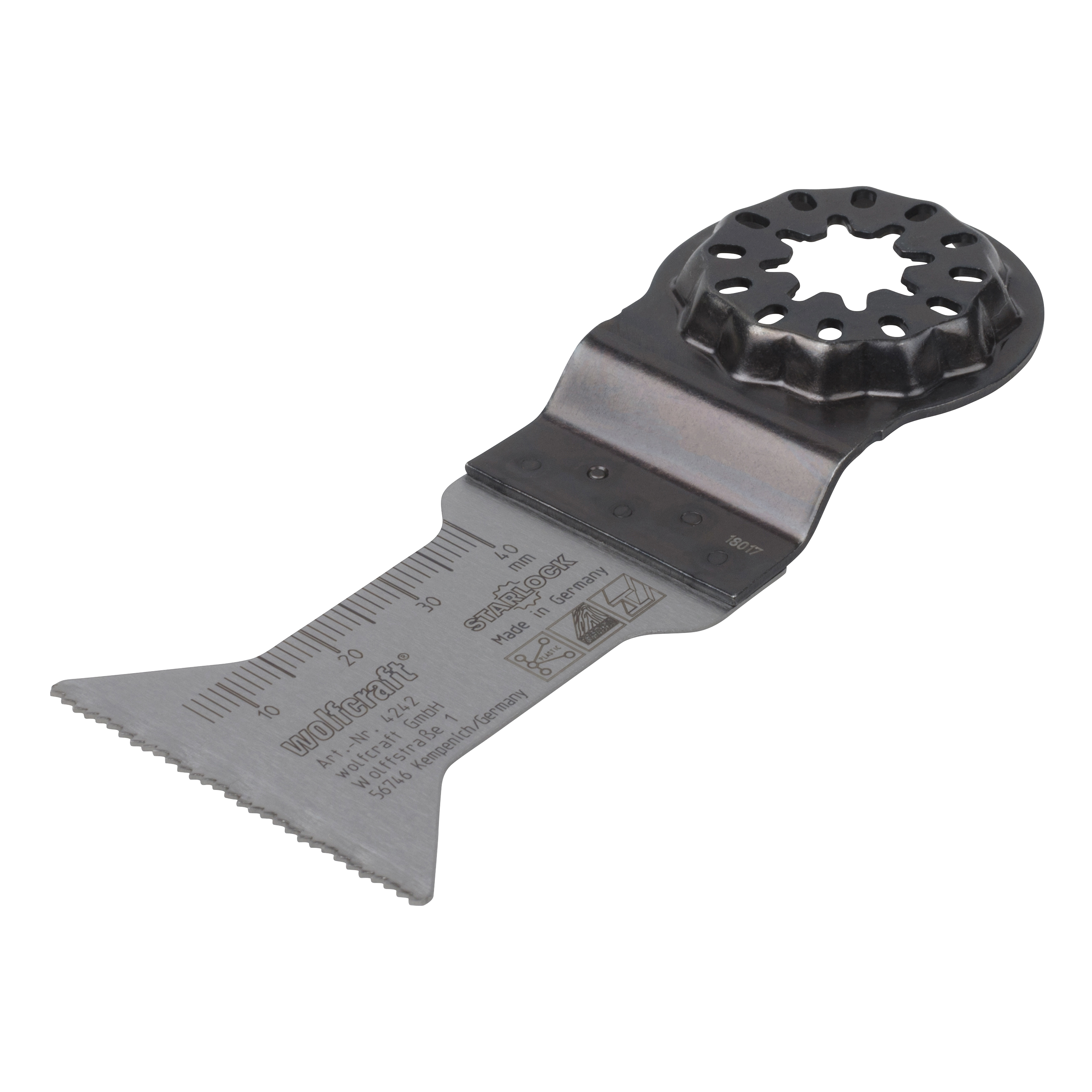 Wolfcraft- BiM-invalzaag - STARLOCK-opzetstuk -hout - non-ferrometalen- gipsplaatplaten