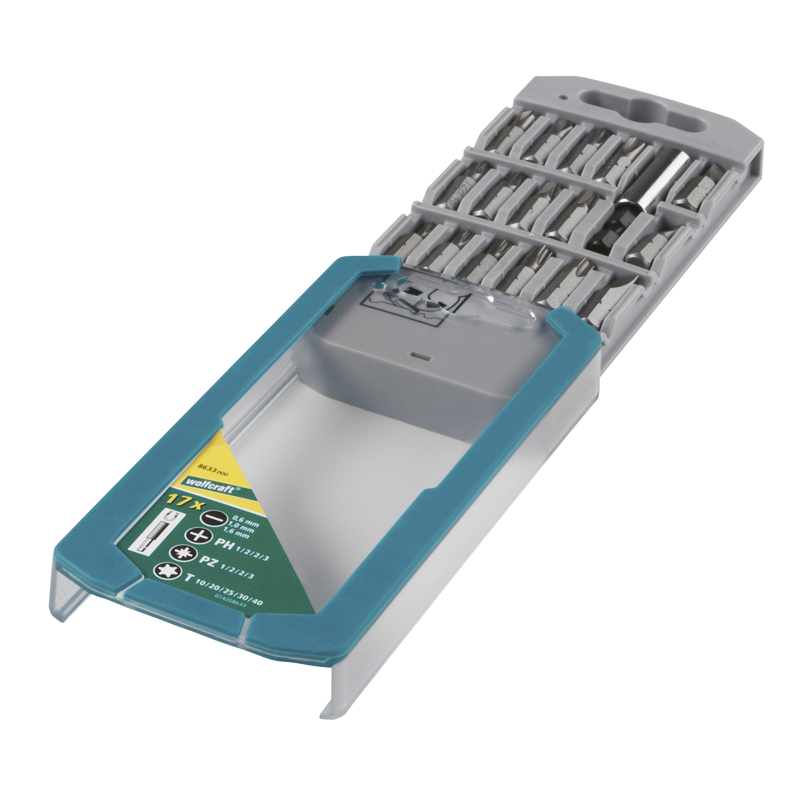 Wolfcraft Bit-cassette | Sleuf/kruiskop (PH/PZ) / TORX® (T) | 17-delig | 1 set - 8633000