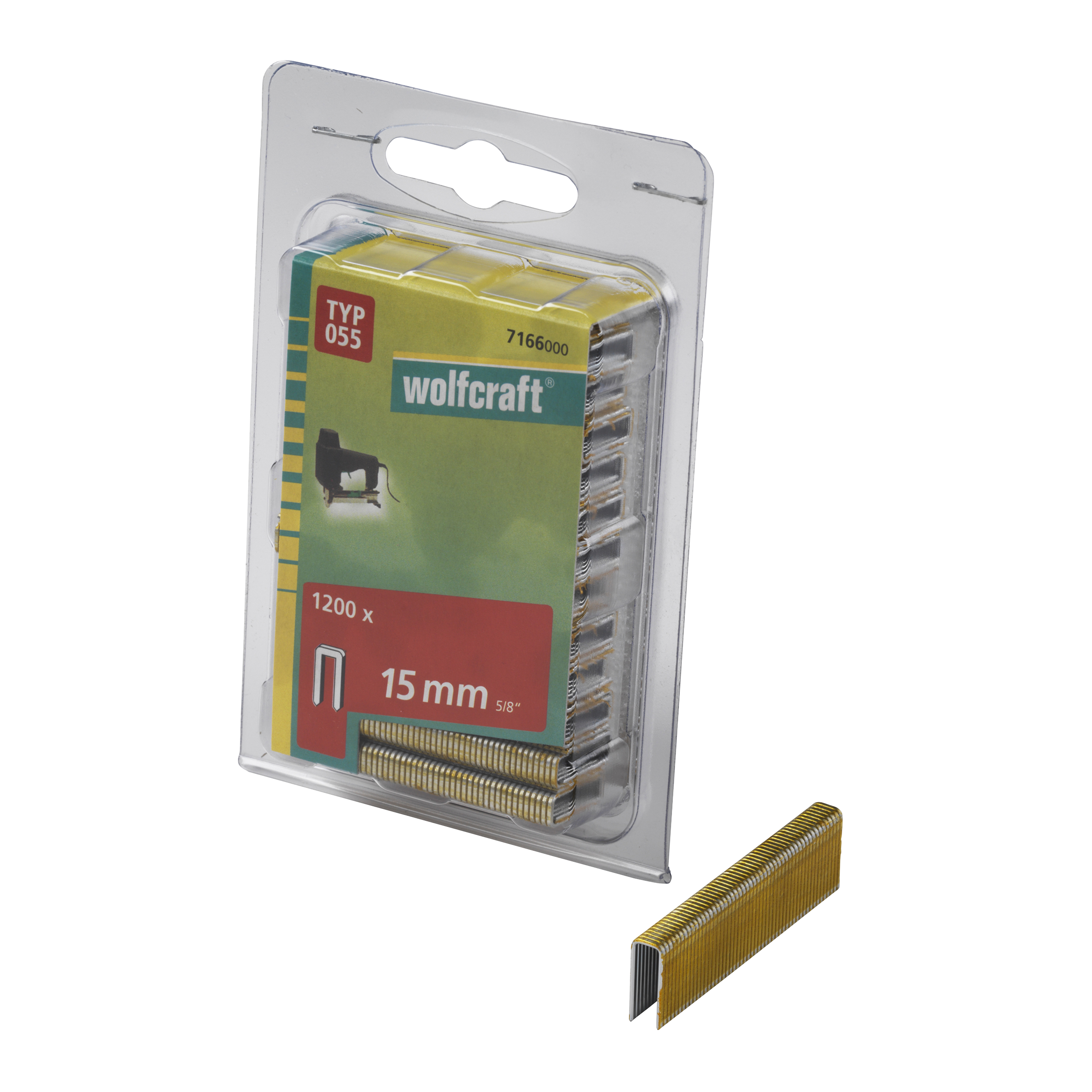 Wolfcraft Smalle rugnieten | Type 055 | 15mm | 1200 stuks - 7166000