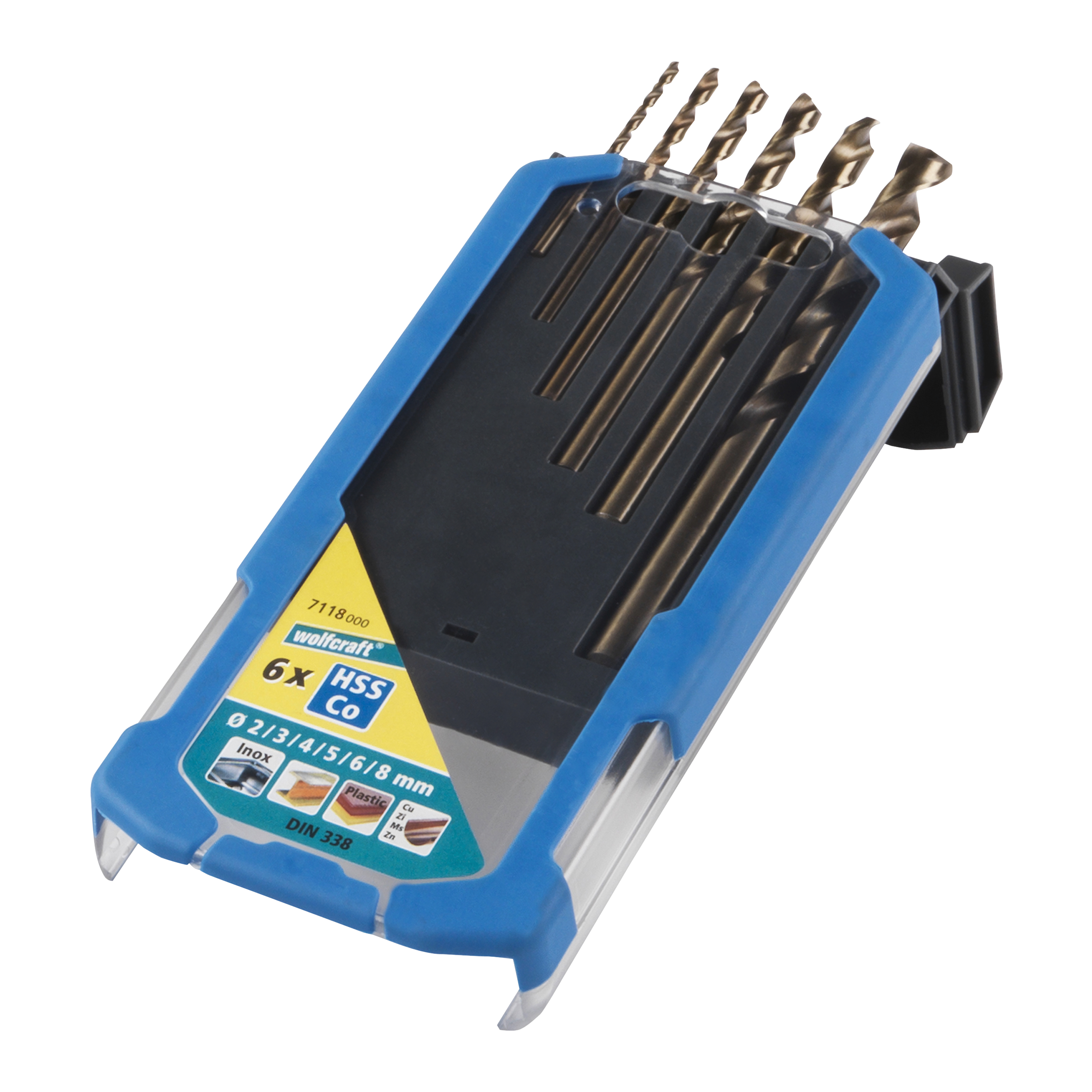 Wolfcraft Metaalboorset | HSS-Co geslepen | 6-delig | 1 set - 7118000