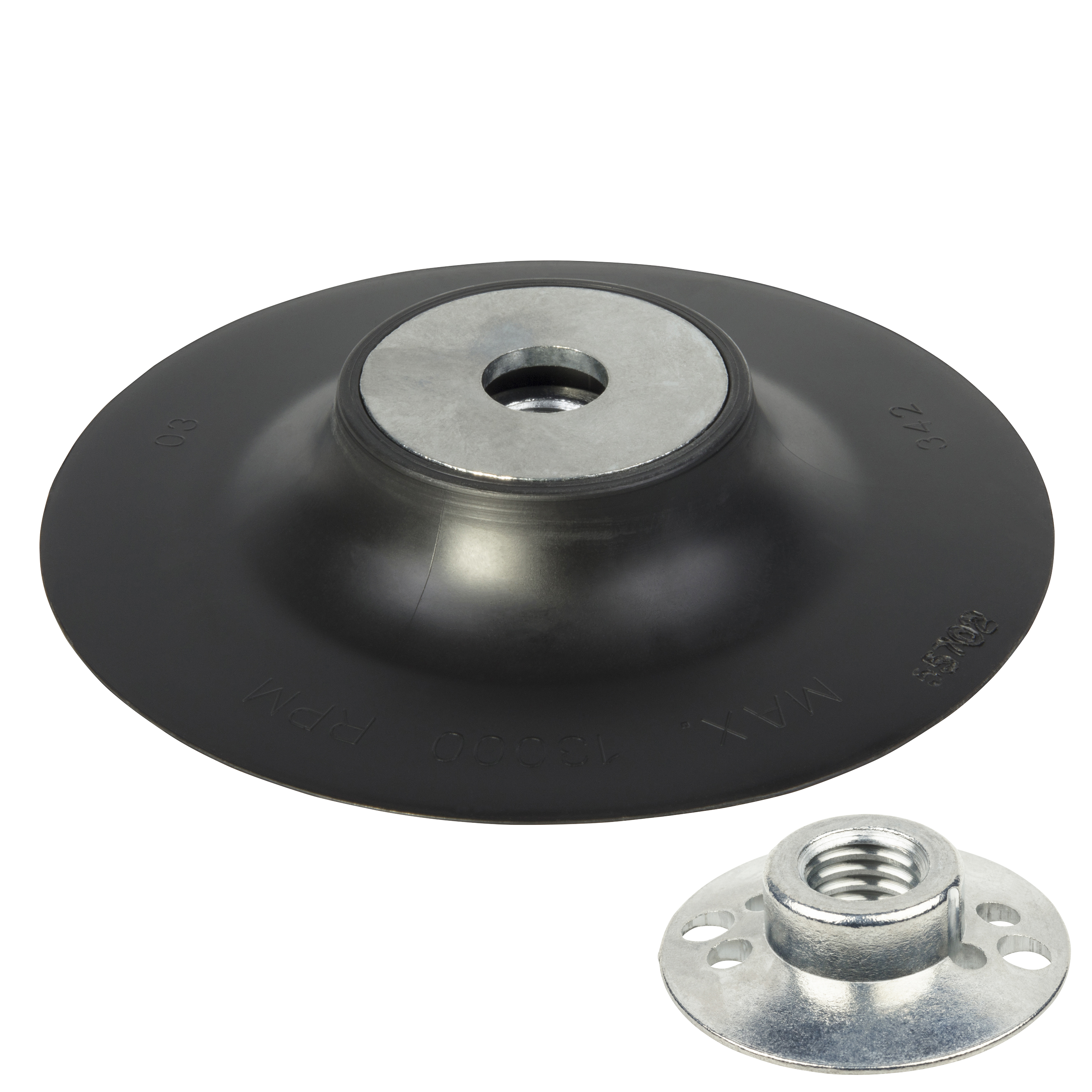 Wolfcraft Steunschijf | Flensmoer | M14 | Ø115mm | 1 stuk - 2450000