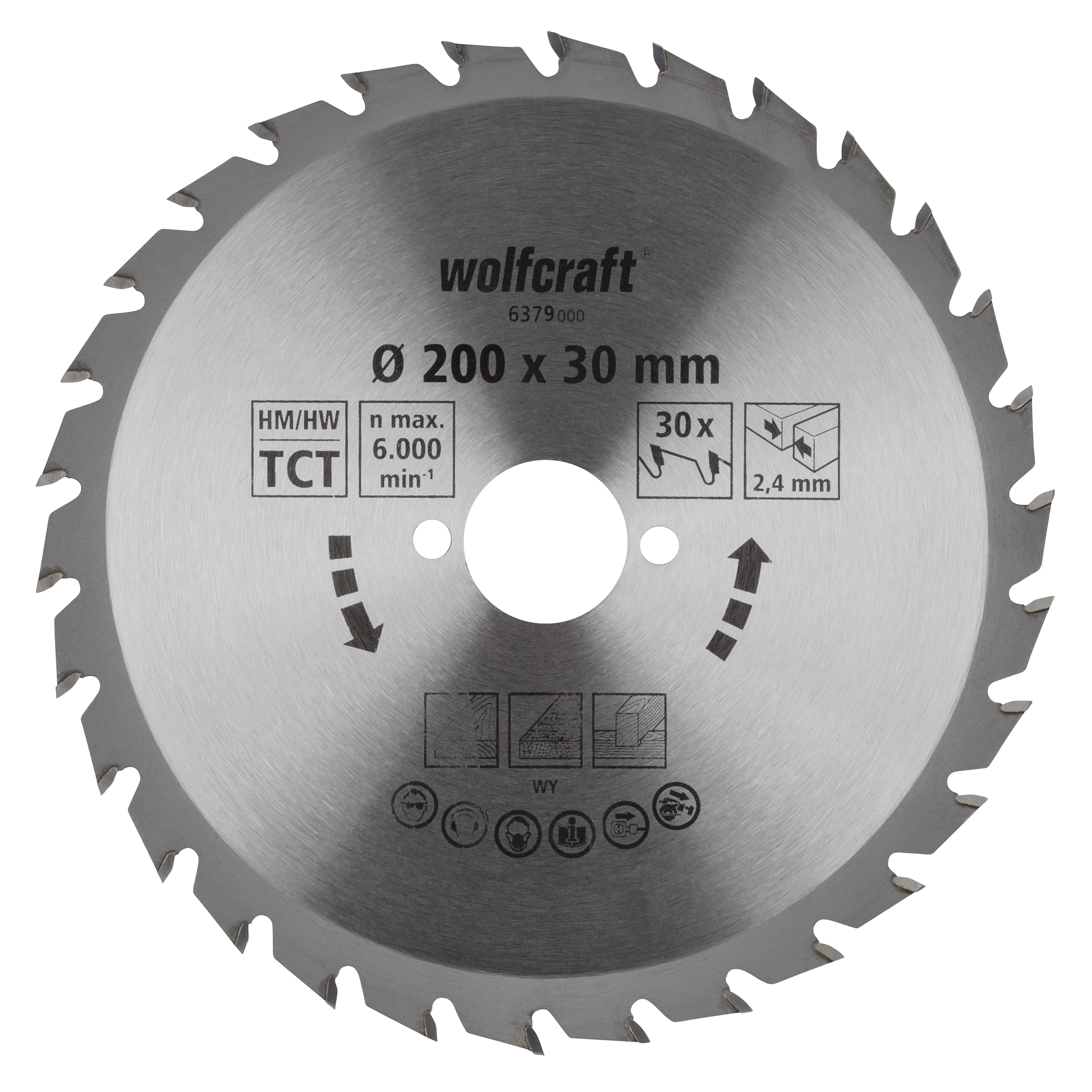 Wolfcraft Handcirkelzaagblad | HM | 30 Zähne | Ø200mm | 1 stuk - 6379000