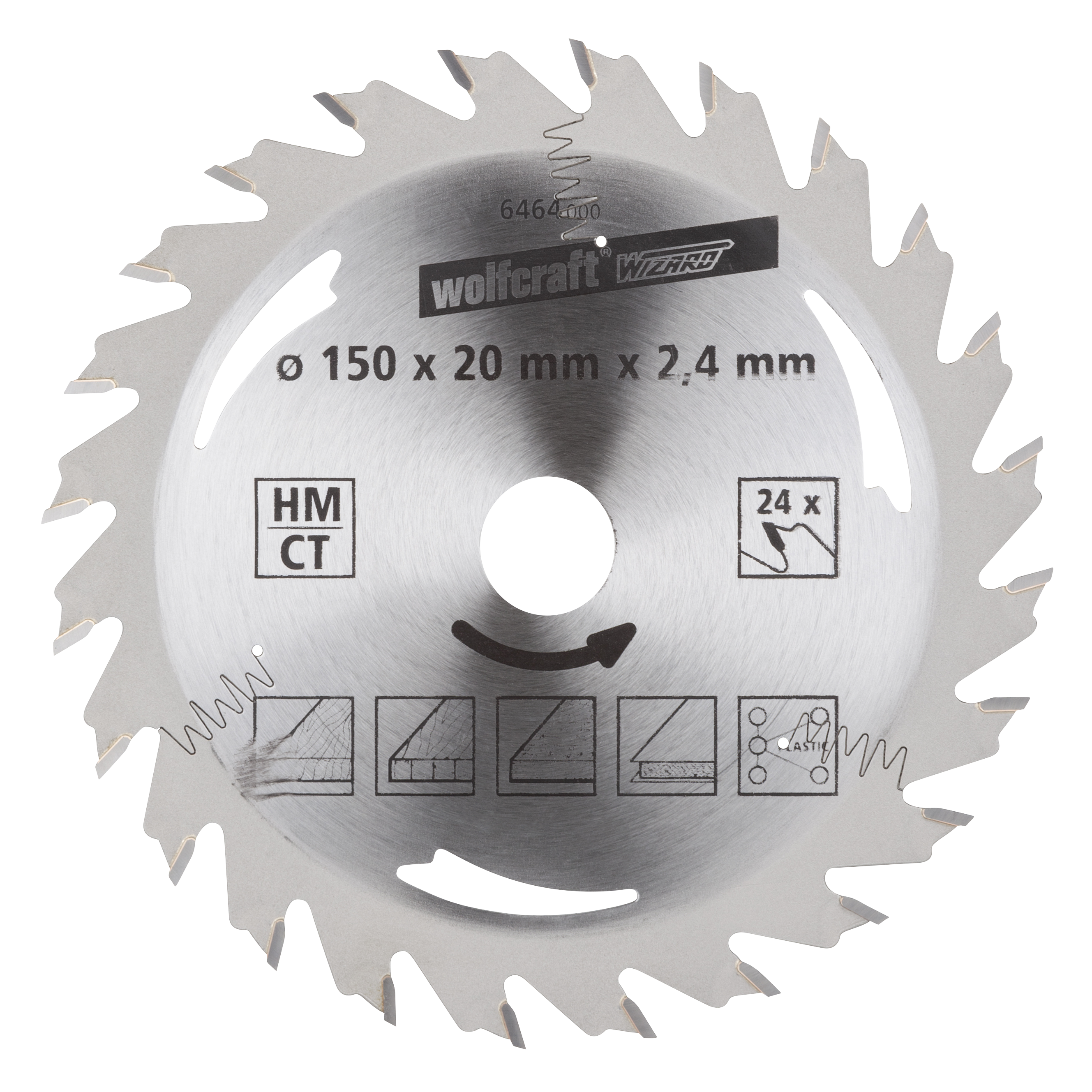 Wolfcraft Handcirkelzaagblad | HM | 24 Zähne | Ø150mm | 1 stuk - 6464000