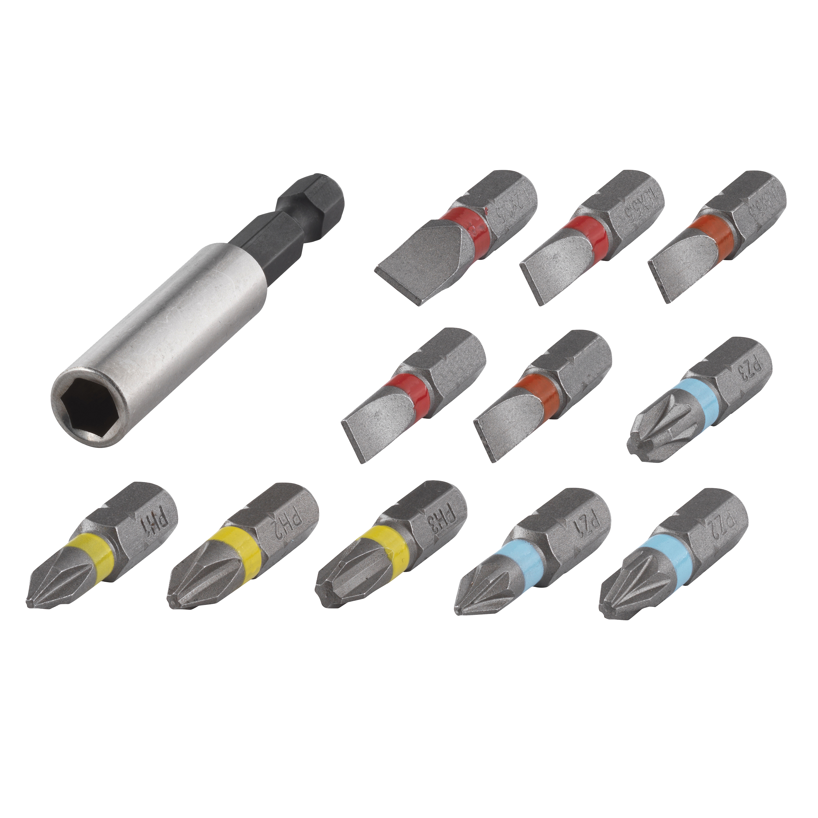 Wolfcraft Bit-set | Sleuf/kruiskop | PH/PZ | 12-delig | 1 set - 2445000