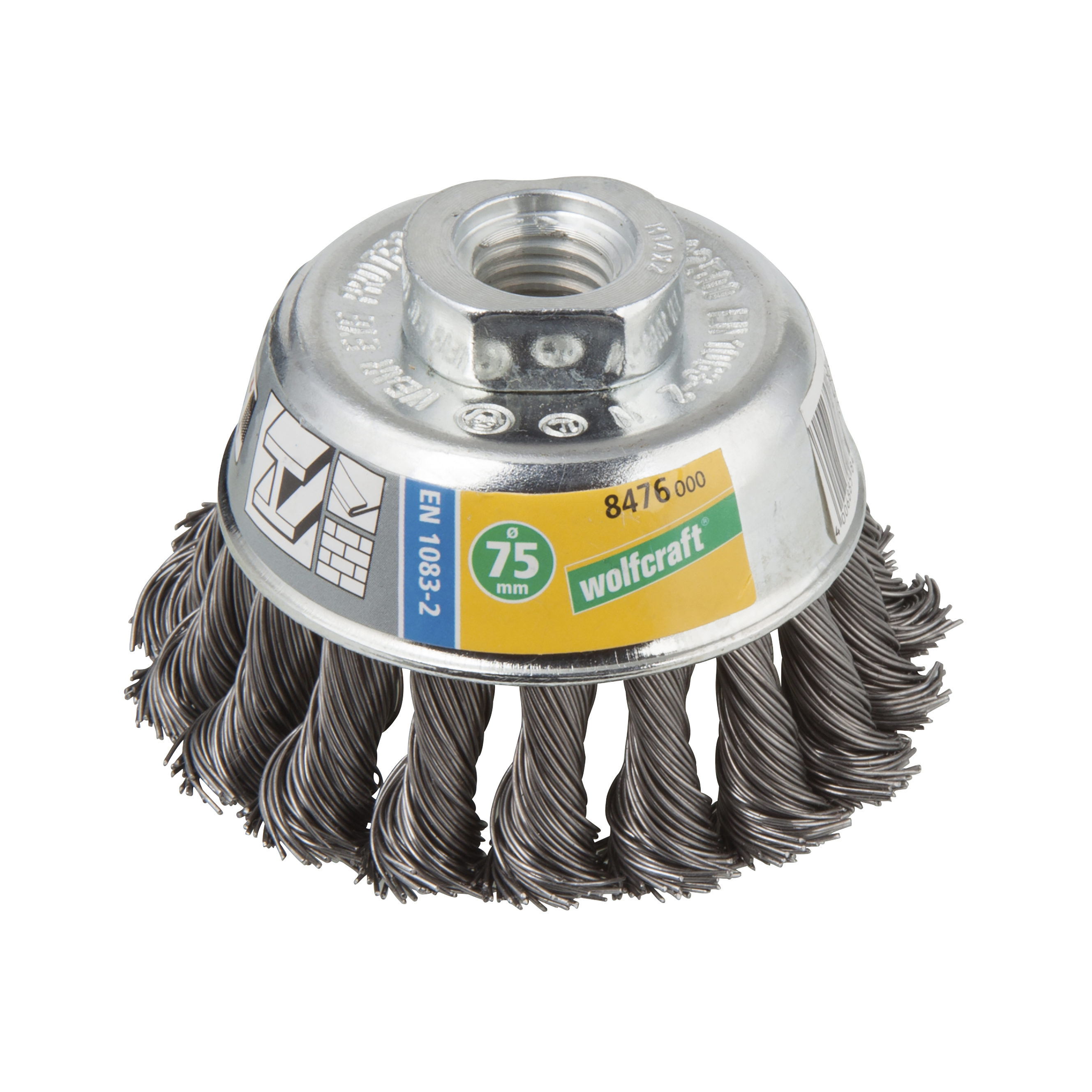Wolfcraft Komborstel | Gevlochten | M14 | Ø75mm | Bulk | 1 stuk - 8476000