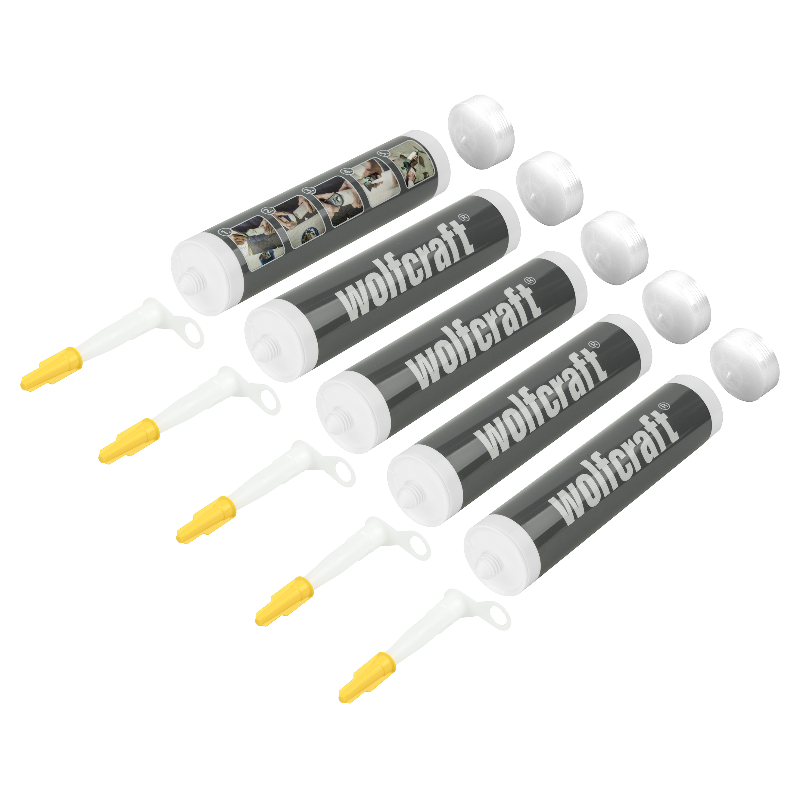 Wolfcraft Lege patronen | Inhoud 310ml | 5 stuks - 4044100