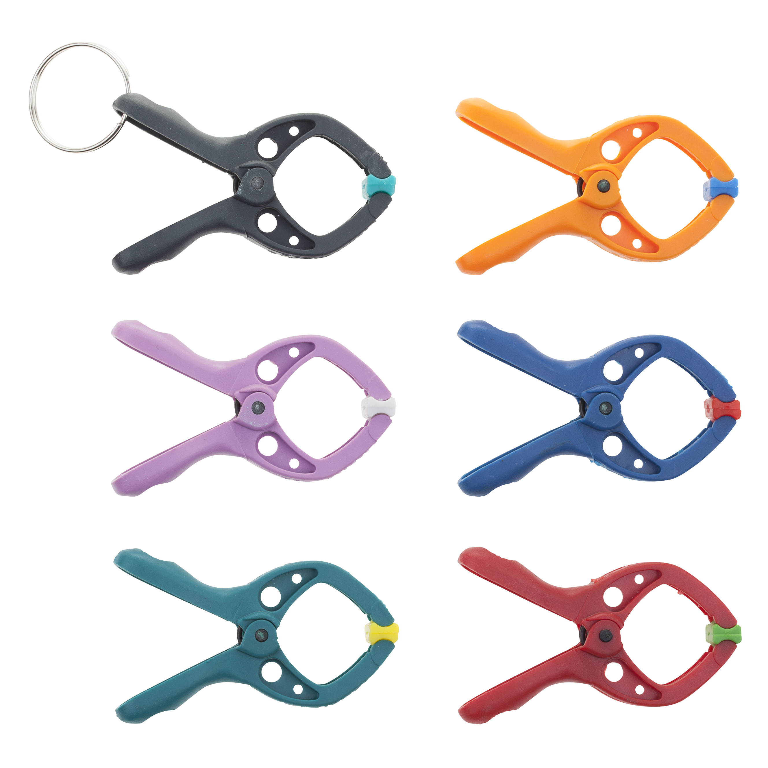 Wolfcraft Microfix S | Mini-veerklemmen | 1x ring | 6 stuks - 3420000