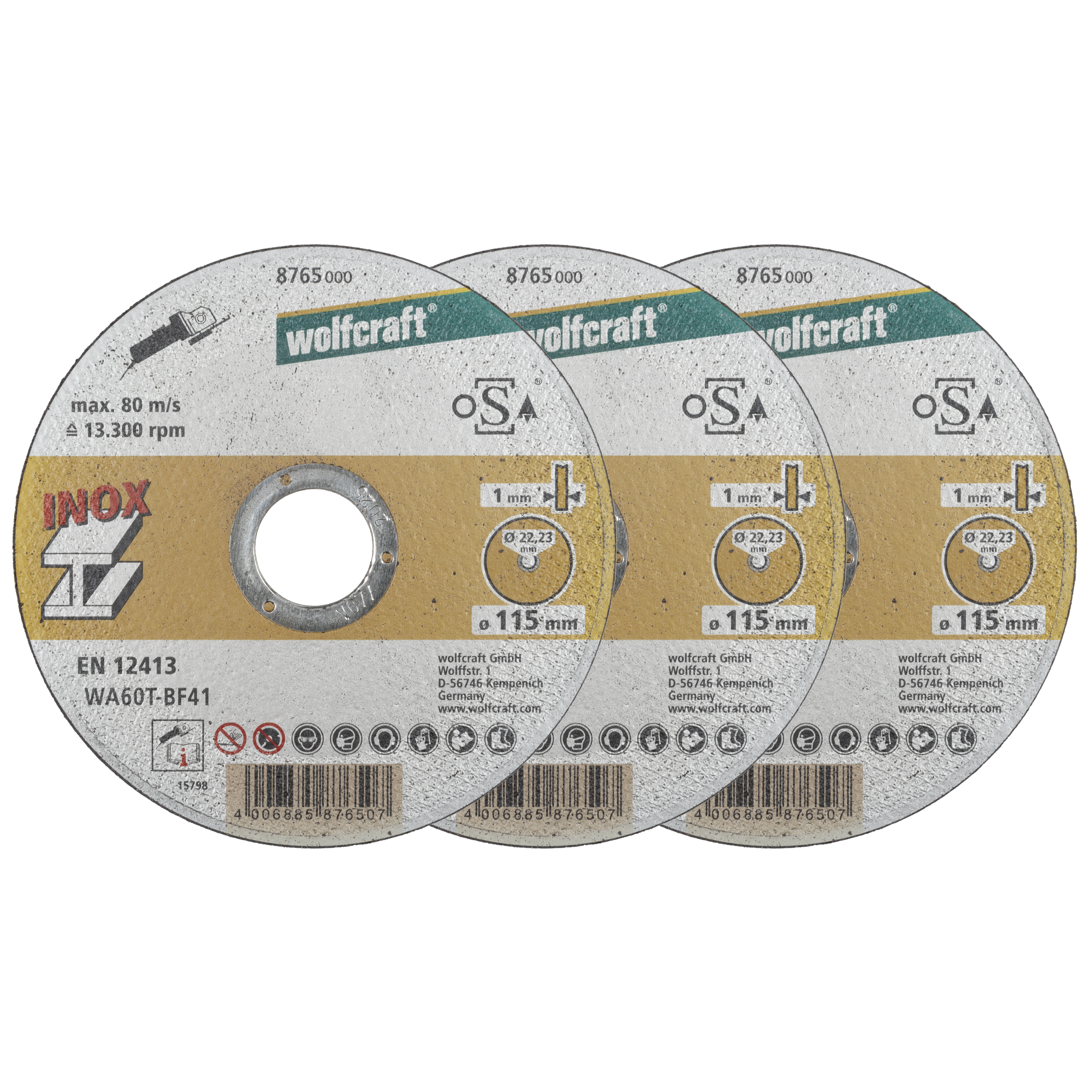 Wolfcraft Doorslijpschijf - Ø 115 mm