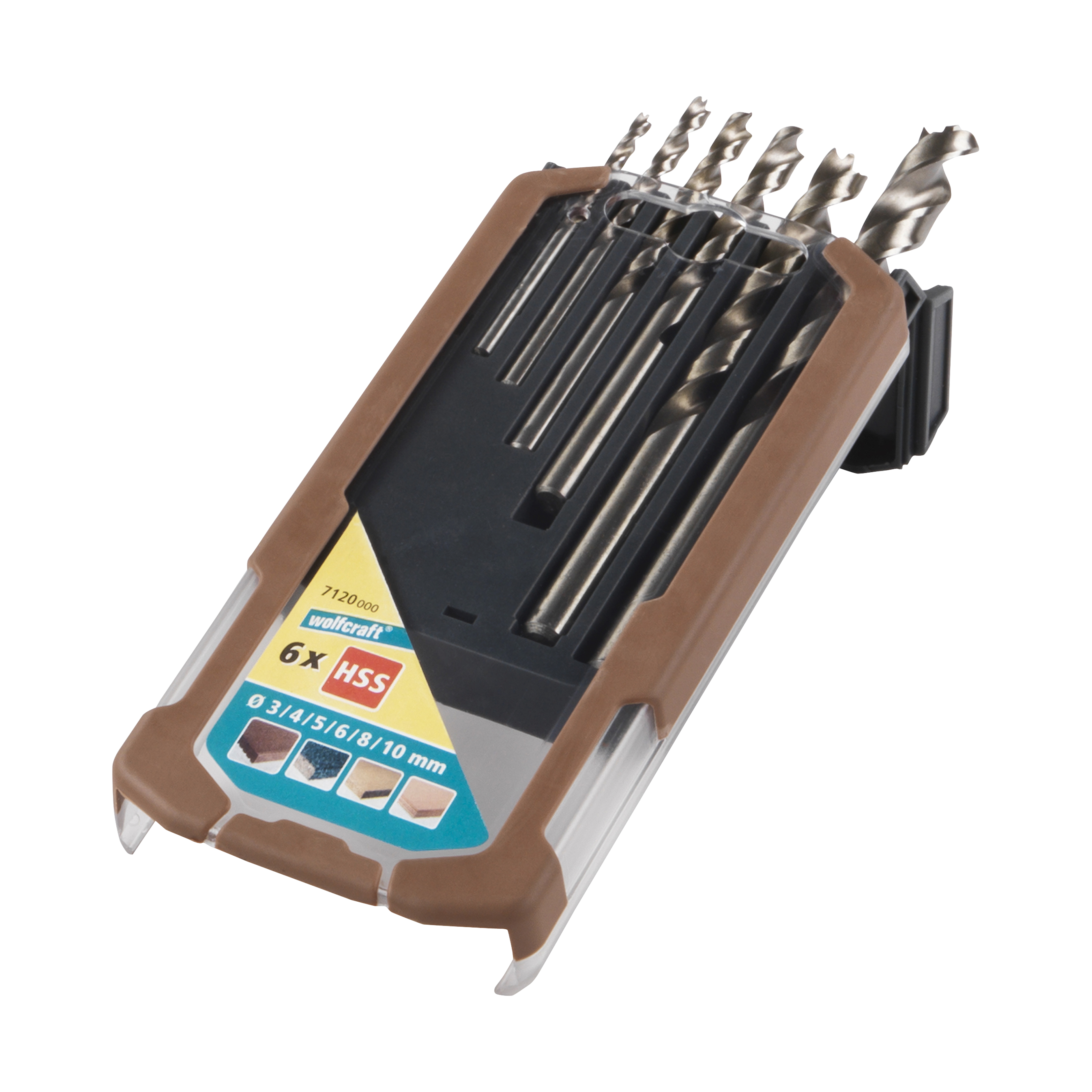 Wolfcraft Houtspiraalboorset | HSS | Ø3-10mm | 6-delig | 1 set - 7120000