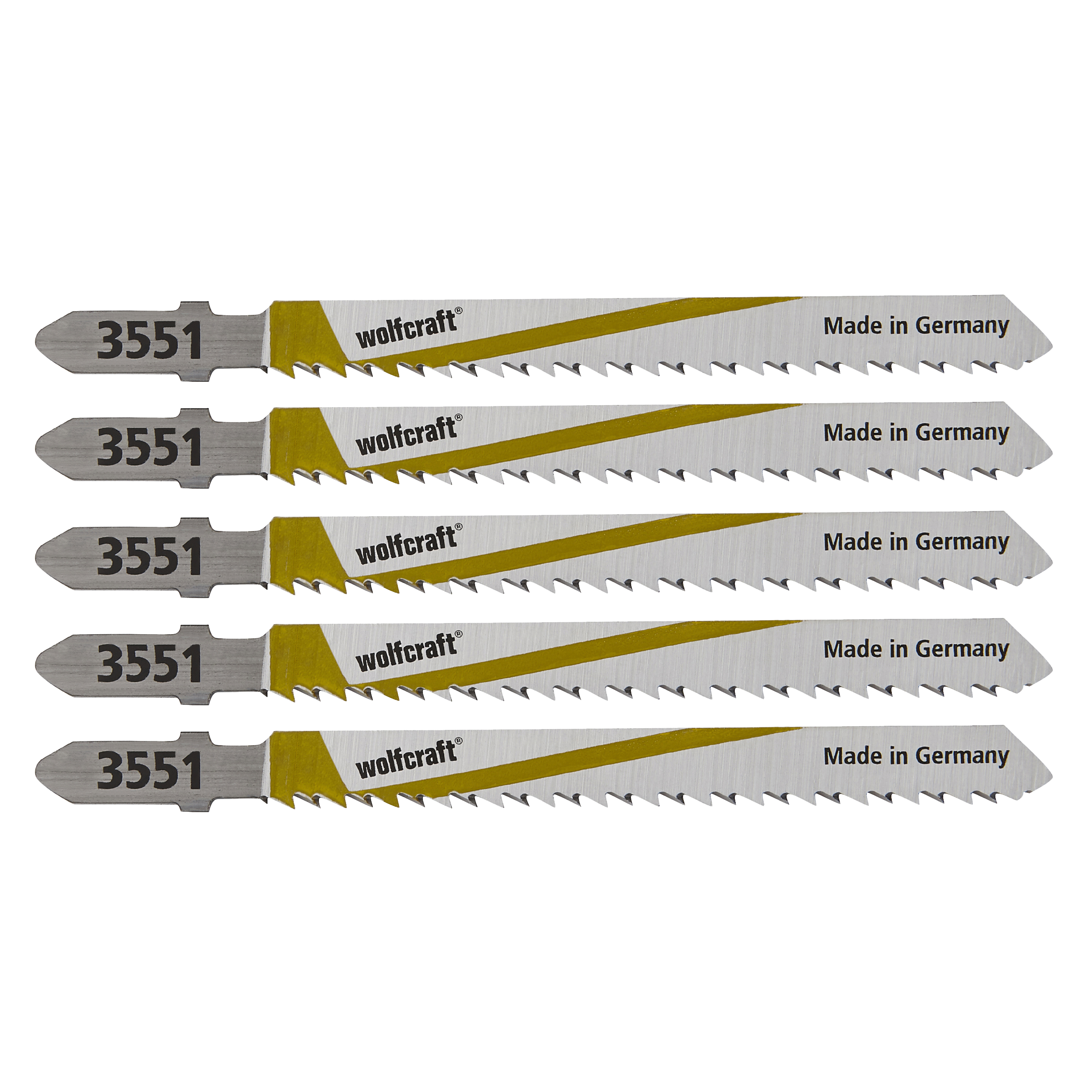 Wolfcraft Decoupeerzaagbladen | T-schacht | HCS | 100mm | 5 stuks - 2653000