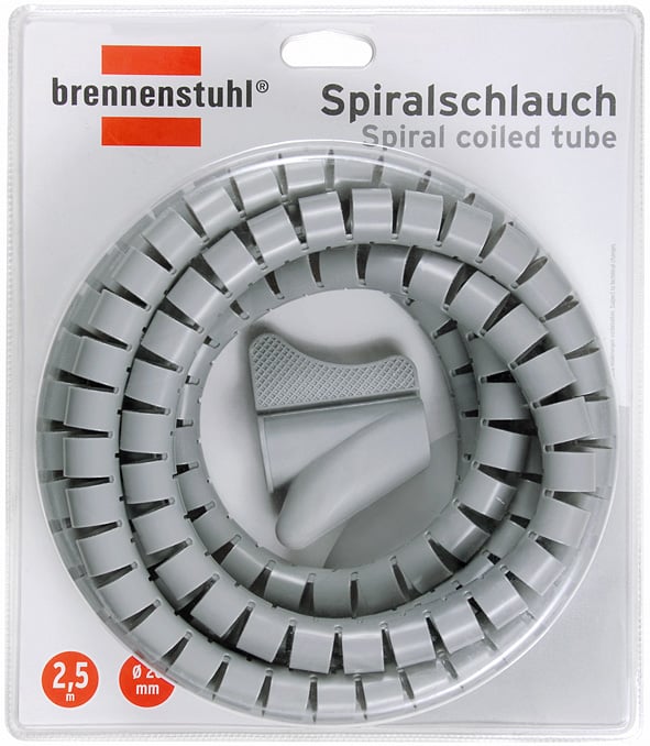 Brennenstuhl Spiraalslang L = 2,5m; Ø = 20mm grijs - 1164360