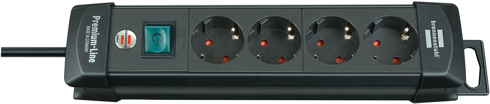 Brennenstuhl Premium-Line stekkerdoos 4-voudig zwart 1,8m H05VV-F 3G1,5 - 1951140100