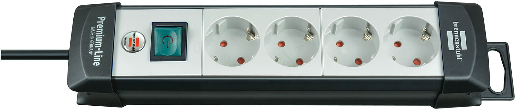 Brennenstuhl Premium-Line stekkerdoos 4-voudig zwart/lichtgrijs 1,8m H05VV-F 3G1,5 - 1951540100