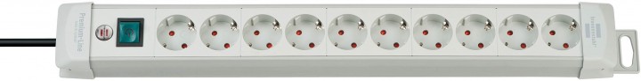 Brennenstuhl Premium-Line stekkerdoos 10-voudig lichtgrijs 3m H05VV-F 3G1 5 1955500100