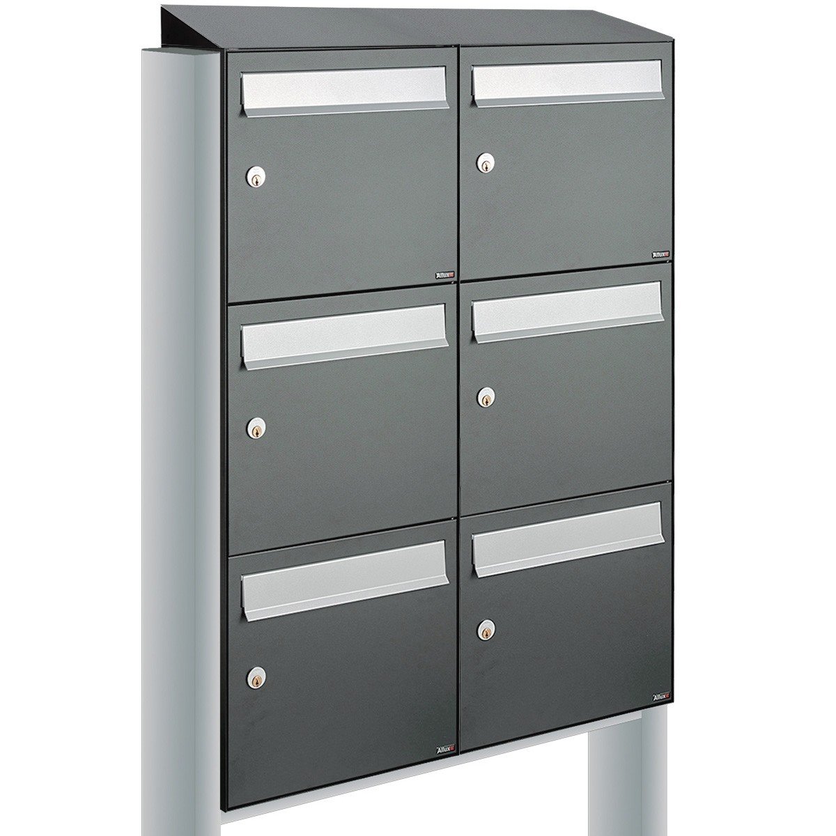 Allux Flow Set 2-Breed, 3-Hoog Met Dak Op Statief Antraciet - 40040065_2x3ds