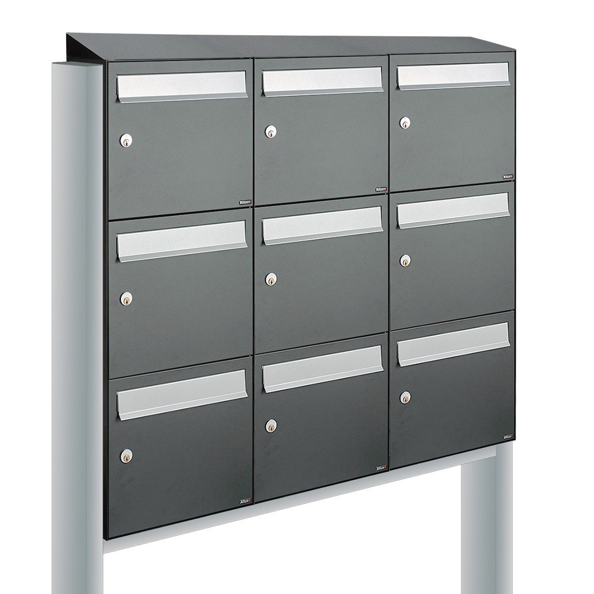 Allux Flow Set 3-Breed, 3-Hoog Met Dak Op Statief Antraciet - 40040065_3x3ds