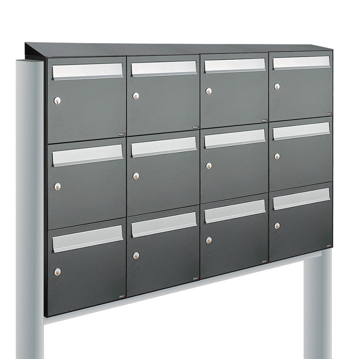 Allux Flow Set 4-Breed, 3-Hoog Met Dak Op Statief Antraciet - 40040065_4x3ds