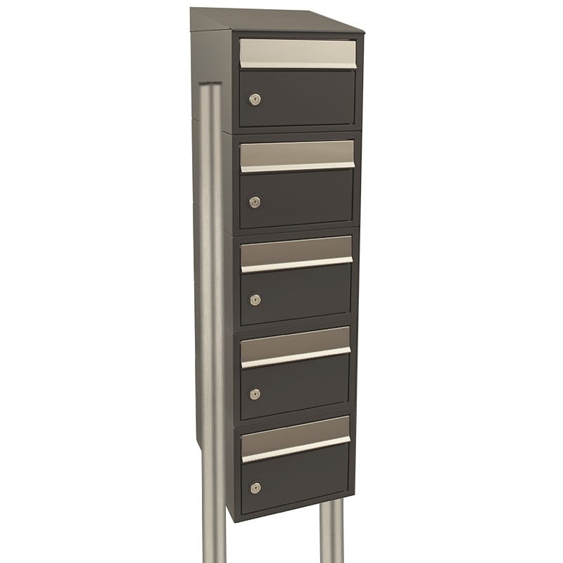 Stoer! Brickset 5-Hoog Met Dak Op Statief Antraciet 40215065_1x5ds