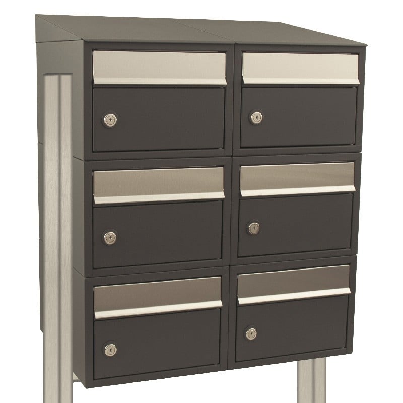 Stoer! Brickset 2-Breed 3-Hoog Met Dak Op Statief Antraciet 40215065_2x3ds