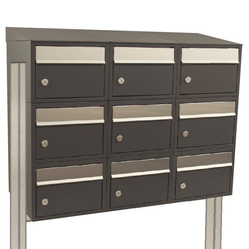 Stoer! Brickset 3-Breed 3-Hoog Met Dak Op Statief Antraciet 40215065_3x3ds