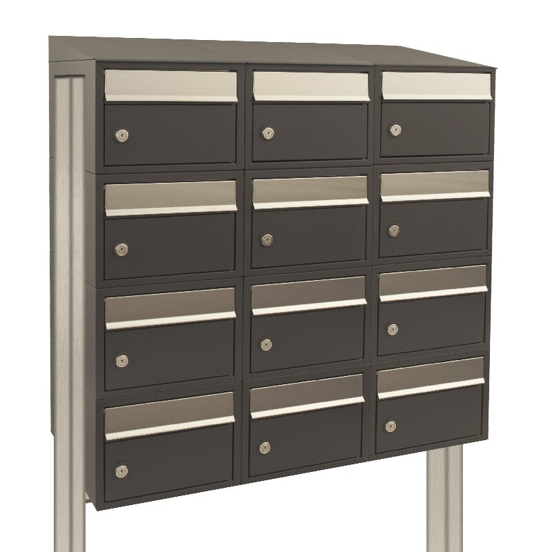 Stoer! Brickset 3-Breed 4-Hoog Met Dak Op Statief Antraciet 40215065_3x4ds