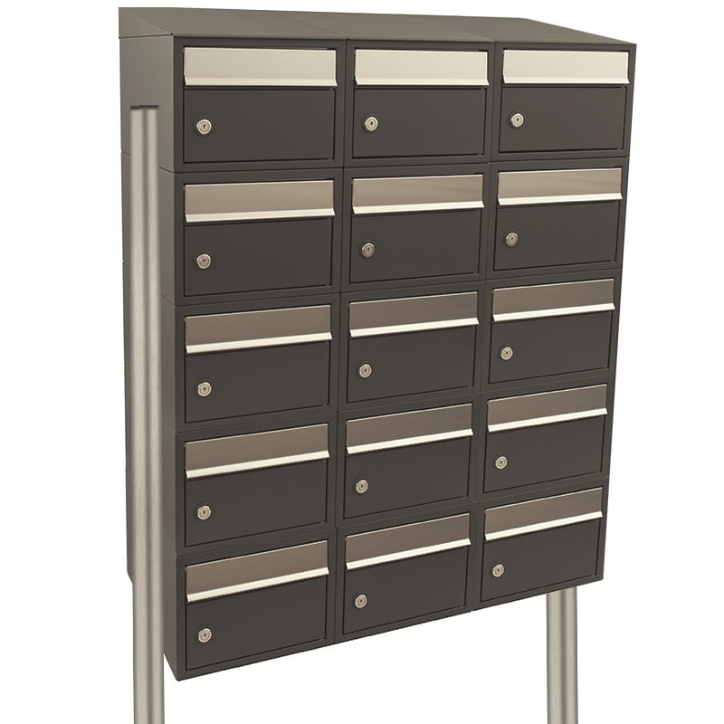Stoer! Brickset 3-Breed 5-Hoog Met Dak Op Statief Antraciet 40215065_3x5ds