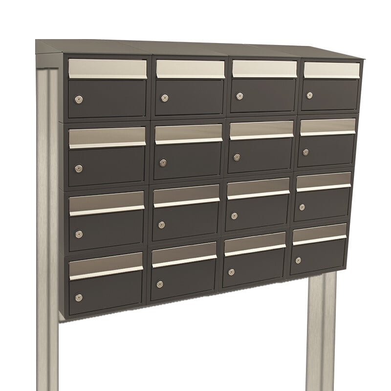 Stoer! Brickset 4-Breed 4-Hoog Met Dak Op Statief Antraciet 40215065_4x4ds