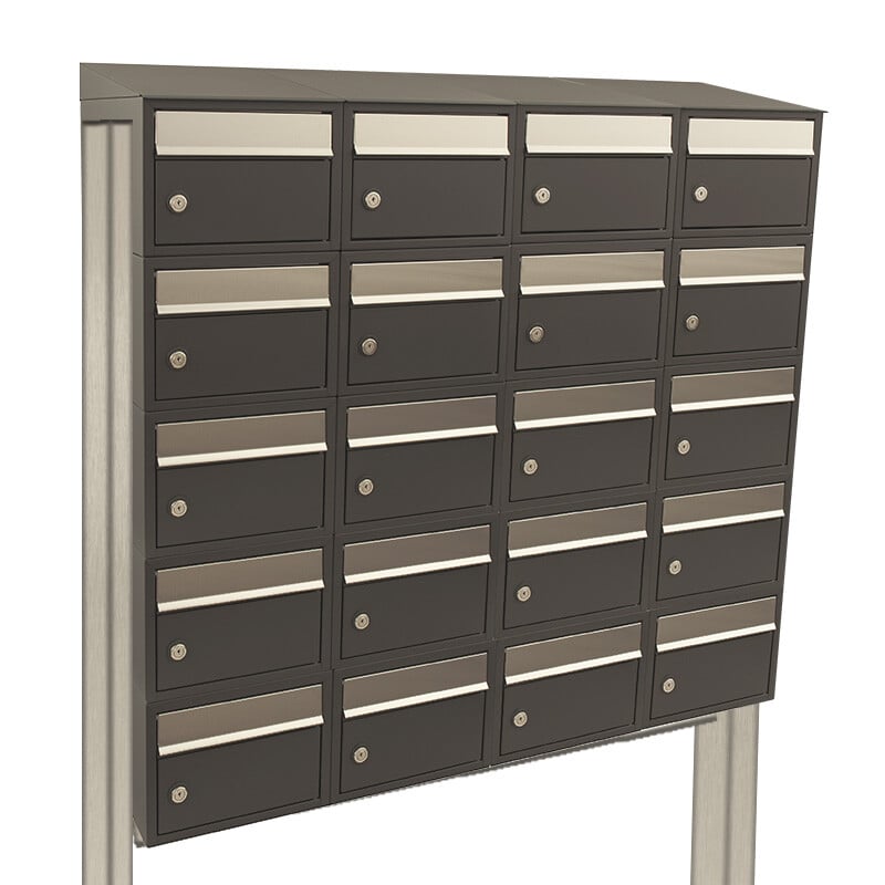 Stoer! Brickset 4-Breed 5-Hoog Met Dak Op Statief Antraciet 40215065_4x5ds