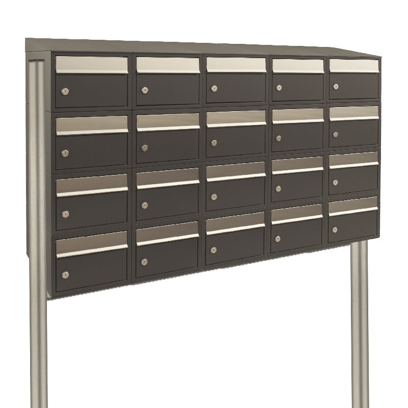 Stoer! Brickset 5-Breed 4-Hoog Met Dak Op Statief Antraciet 40215065_5x4ds