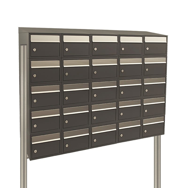 Stoer! Brickset 5-Breed 5-Hoog Met Dak Op Statief Antraciet 40215065_5x5ds