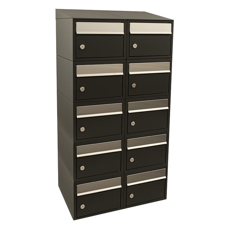 Stoer! Brickset 2-Breed 5-Hoog Met Dak Zwart 40215070_2x5d