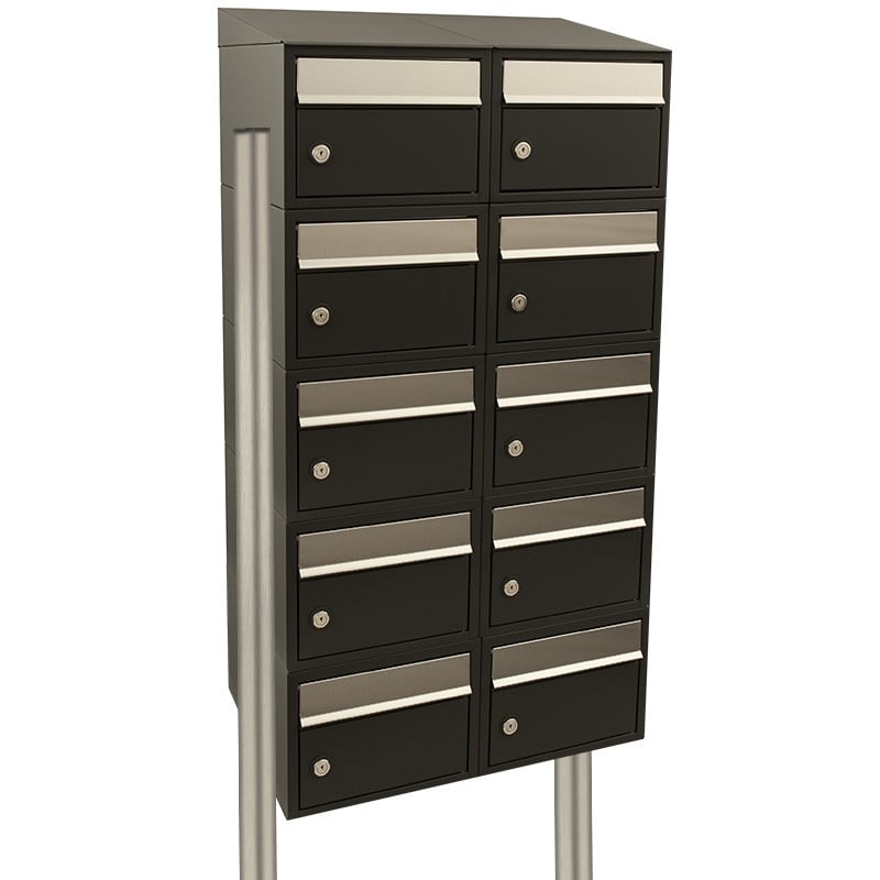 Stoer! Brickset 2-Breed 5-Hoog Met Dak Op Statief Zwart 40215070_2x5ds