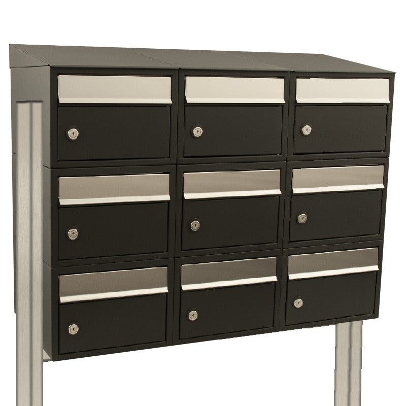 Stoer! Brickset 3-Breed 3-Hoog Met Dak Op Statief Zwart 40215070_3x3ds