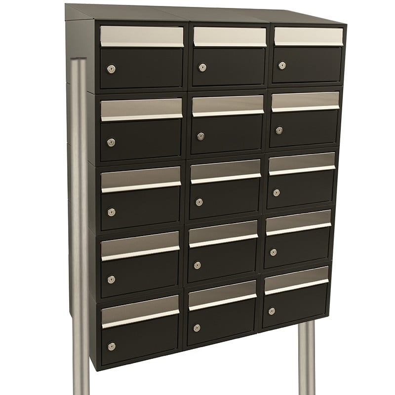 Stoer! Brickset 3-Breed 5-Hoog Met Dak Op Statief Zwart 40215070_3x5ds