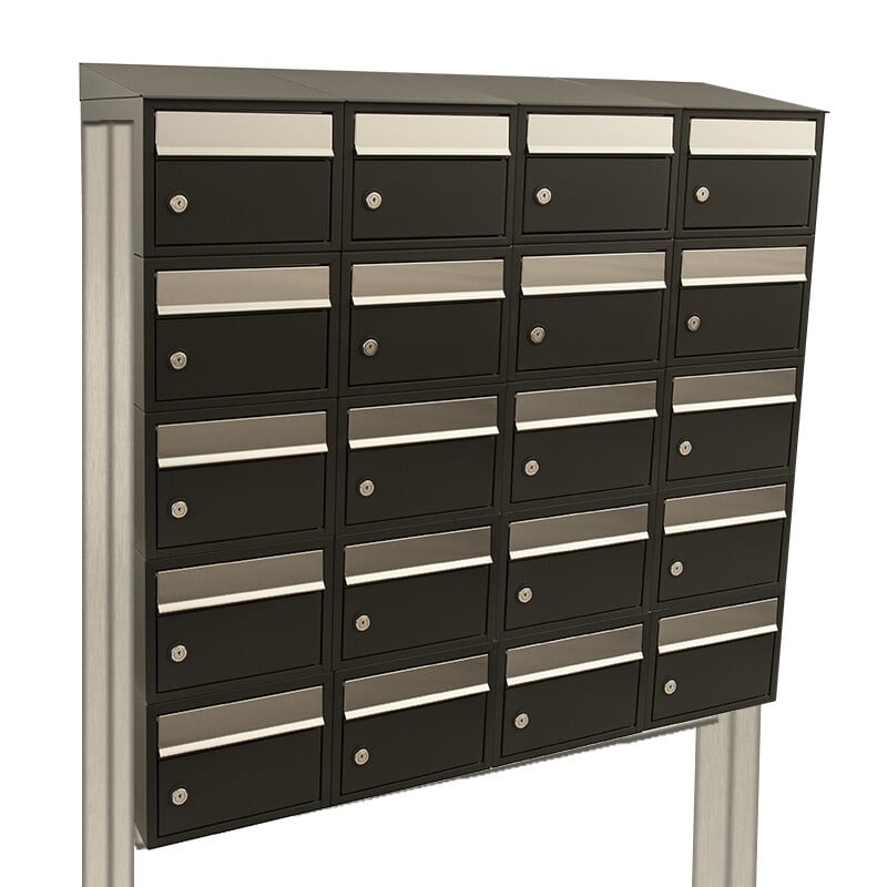 Stoer! Brickset 4-Breed 5-Hoog Met Dak Op Statief Zwart 40215070_4x5ds