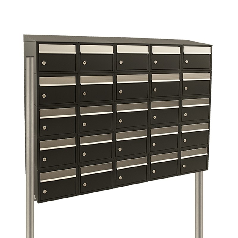 Stoer! Brickset 5-Breed 5-Hoog Met Dak Op Statief Zwart 40215070_5x5ds