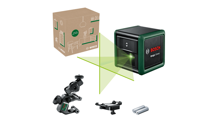 Bosch Groen Quigo Green Kruislijnlaser | Inclusief Batterijen - 0603663CZ0