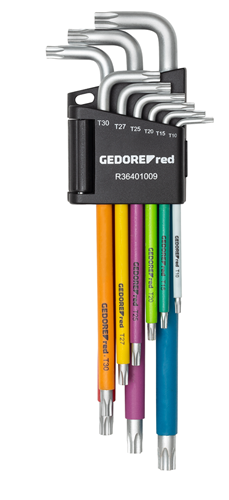 Gedore R36401009 | Haakse stiftsleutelset | IN | 1,5-10 mm multicolor | 9-dlg 3301332