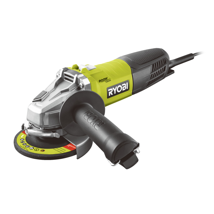 Ryobi RAG800-125G | 800W 125mm Haakse Slijper in doos - 5133002491