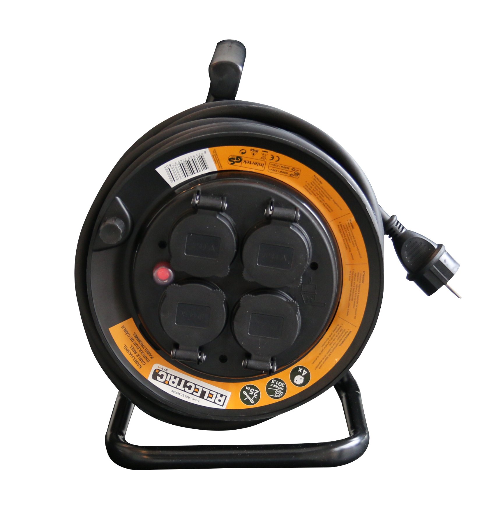 Relectric kabelhaspel 25 mtr 3x1,5mm NEOPREEN - RELEC493760 - RELEC493760