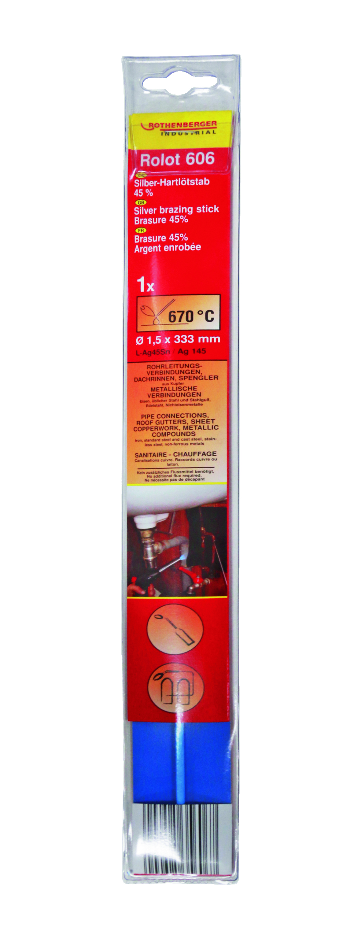 Rothenberger Rolot 606 zilver hardsoldeer, 1st. - ROT035606 ROT035606
